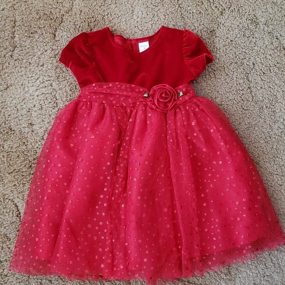 George Other - Beautiful Red Sparkly Toddler Holiday Dress Sz. 3T
